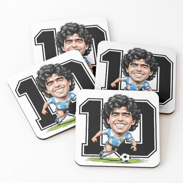 Item preview, D10s A funny caricature of Diego the God of Football designed and sold by vectorlove.