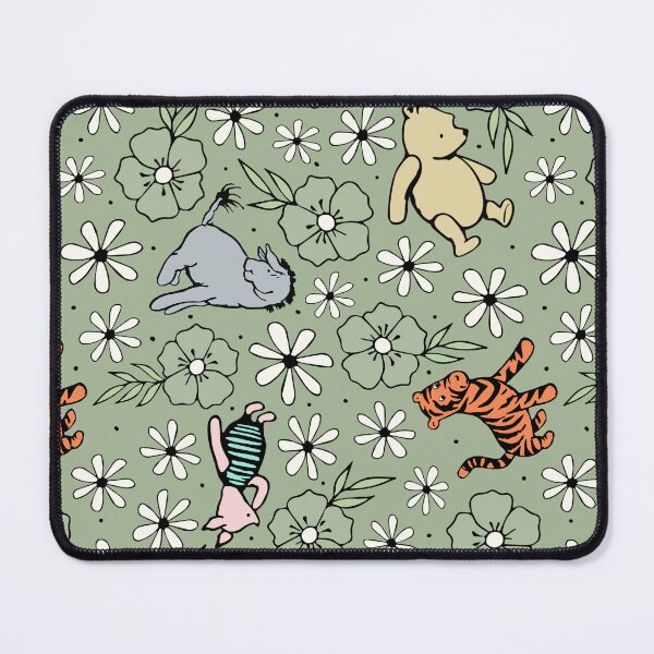 Item preview, Classic Pooh and Friends Floral Sage Green designed and sold by KrisInStitches.