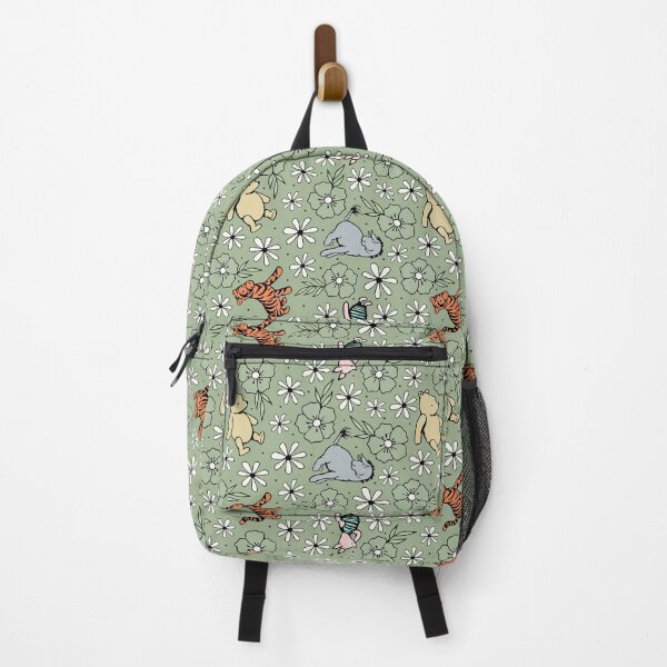 Item preview, Classic Pooh and Friends Floral Sage Green designed and sold by KrisInStitches.