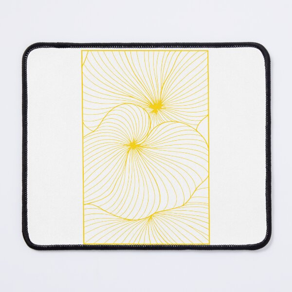 Item preview, Yellow Abstract Radiating Line Art Pattern designed and sold by ArtfulWeave.