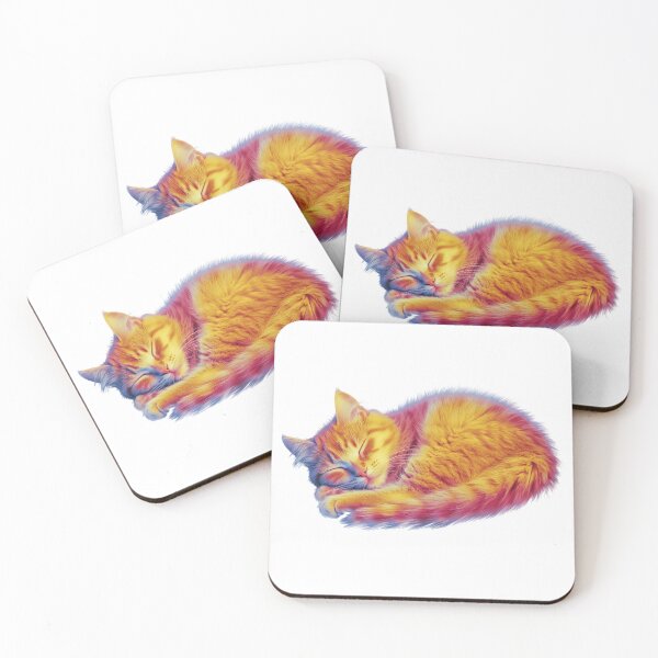 Item preview, Colorful Thermal Style Cat Art designed and sold by olenapetol.