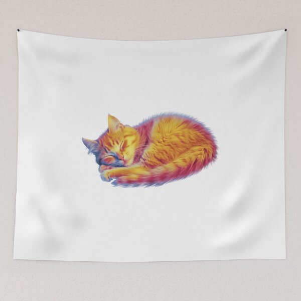 Item preview, Colorful Thermal Style Cat Art designed and sold by olenapetol.