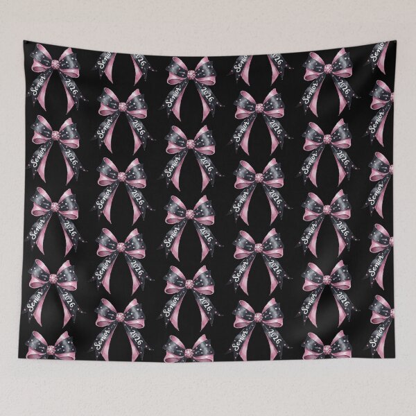 Item preview, Senior Class of 2026 - Pink & Black Coquette Bow designed and sold by FaeryNuff.