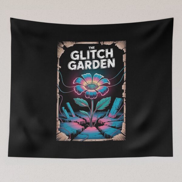 Item preview, The Glitch Garden Cyberpunk Flower Art designed and sold by ShadowAndSlate.