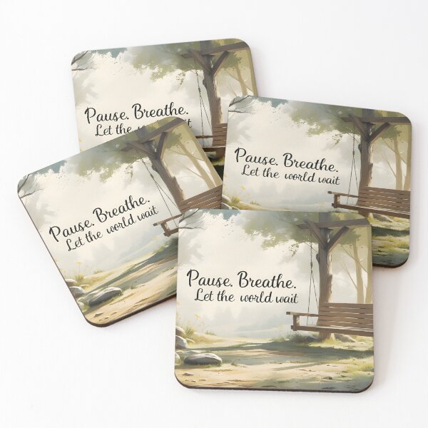 Item preview, Pause Breathe Let The World Wait, Self Care Quote designed and sold by MoMidoStore.