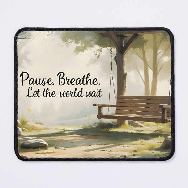 Item preview, Pause Breathe Let The World Wait, Self Care Quote designed and sold by MoMidoStore.