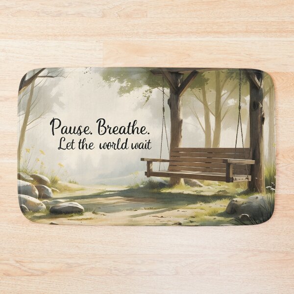 Item preview, Pause Breathe Let The World Wait, Self Care Quote designed and sold by MoMidoStore.