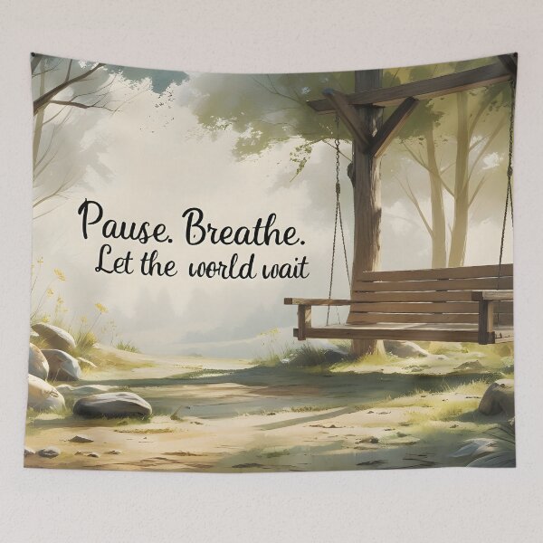 Item preview, Pause Breathe Let The World Wait, Self Care Quote designed and sold by MoMidoStore.