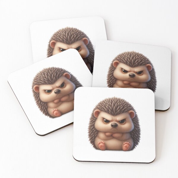Item preview, Angry Cute Hedgehog – 3D Ultra-Realistic Glossy Style designed and sold by NeonCore.