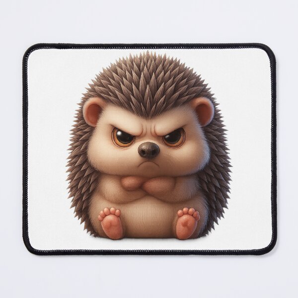 Item preview, Angry Cute Hedgehog – 3D Ultra-Realistic Glossy Style designed and sold by NeonCore.