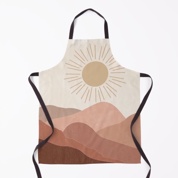 Item preview, Boho Earth Tone Mountains with Radiant Sun and Minimalist Texture designed and sold by NiceDigital.