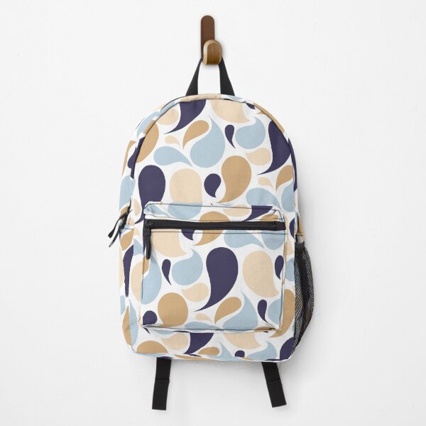 Item preview, Whimsical Water Splashes Blue Beige Pattern designed and sold by Eclectic Monkey.