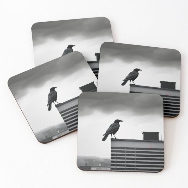 Item preview, Crow watching in the Silence of Grey Rooftops designed and sold by mrpropcake.