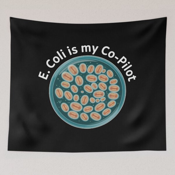 Item preview, E Coli is my co-pilot, funny microbiology designed and sold by NoetherSym.