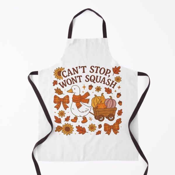 Item preview, Can't Stop Won't Squash – Cute Autumn Goose Illustration designed and sold by 5CatDesign.