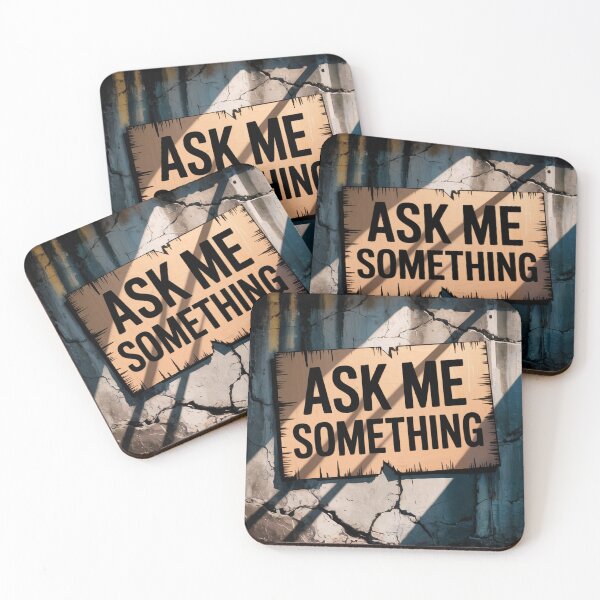 Item preview, Ask Me Something Urban Art Sign designed and sold by ShadowAndSlate.