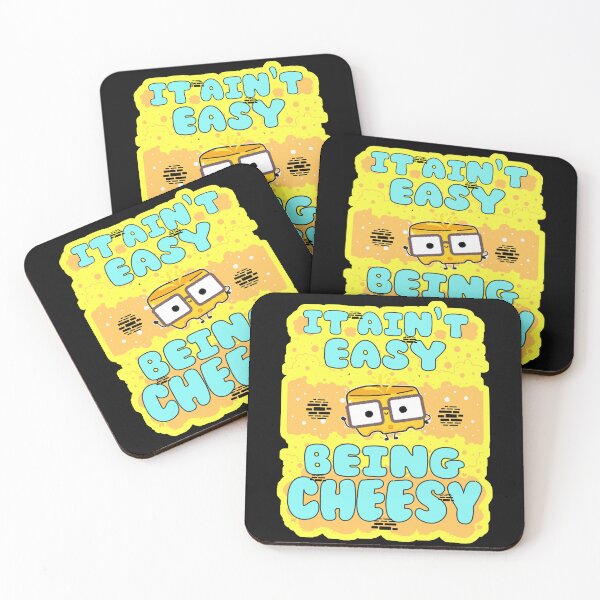 Item preview, It Aint Easy Being Cheesy Kawaii Food designed and sold by Renata Illustrata.