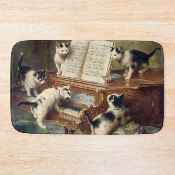 Item preview, Vintage Illustration of Singing Kittens at the Piano. designed and sold by LoveVintageToo.