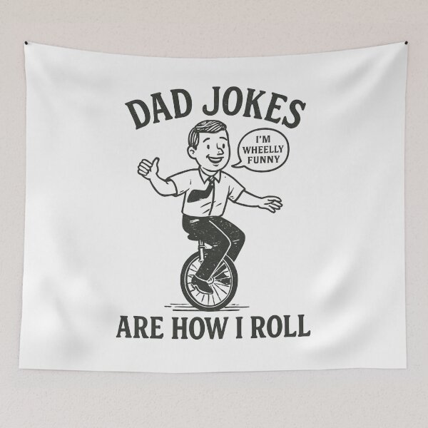 Item preview, Dad Jokes Are How I Roll - Funny Unicycle designed and sold by Moad Fahim.