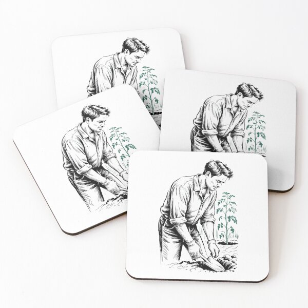 Item preview, Dedicated Male Gardener Cultivating designed and sold by ShadowAndSlate.
