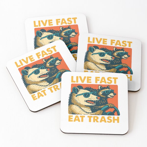Item preview, meme Live Fast! Eat Trash! raccoon Opossum designed and sold by LuxeGraphix.