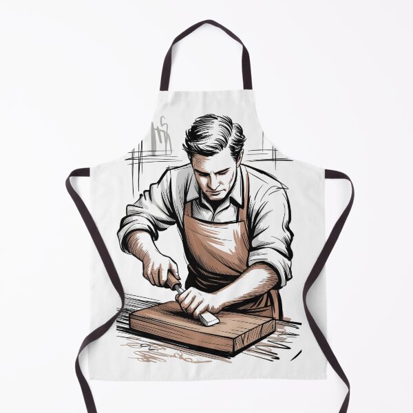 Item preview, Focused Male Carpenter Woodworking designed and sold by ShadowAndSlate.