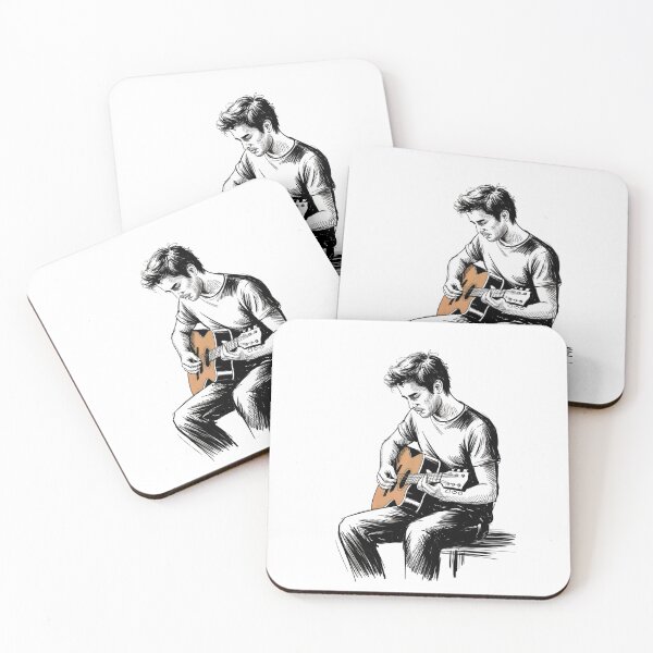 Item preview, Dynamic Male Guitarist Playing Song designed and sold by ShadowAndSlate.
