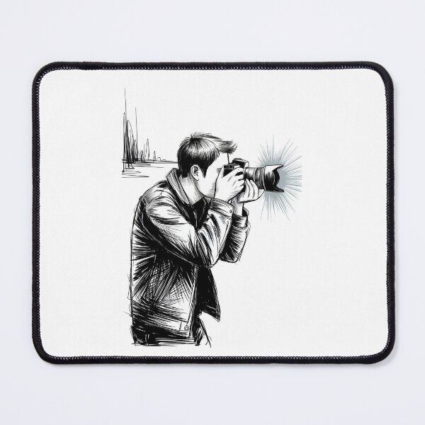 Item preview, Dynamic Male Photographer Capture designed and sold by ShadowAndSlate.