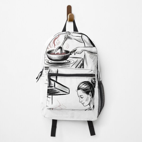 Item preview, Dynamic Female Chef Cooking Dish designed and sold by ShadowAndSlate.