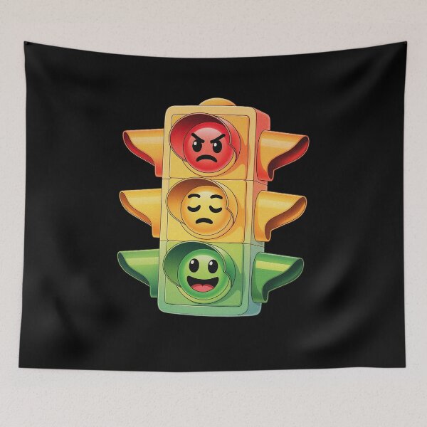 Item preview, Funny Traffic Lights Emojis designed and sold by PietrzakDesign.