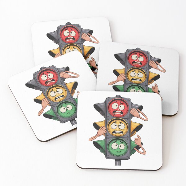 Item preview, Funny Traffic Lights Emojis designed and sold by PietrzakDesign.