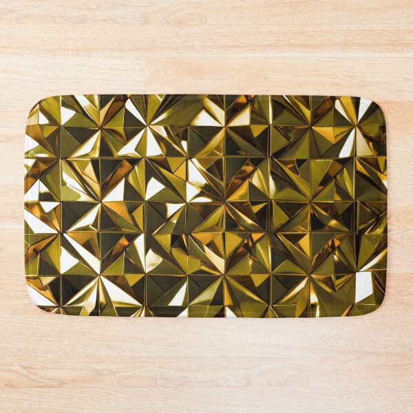 Item preview, Golden Glitzy Glam Hues Polygon Geometric Art Designs designed and sold by DEC02.