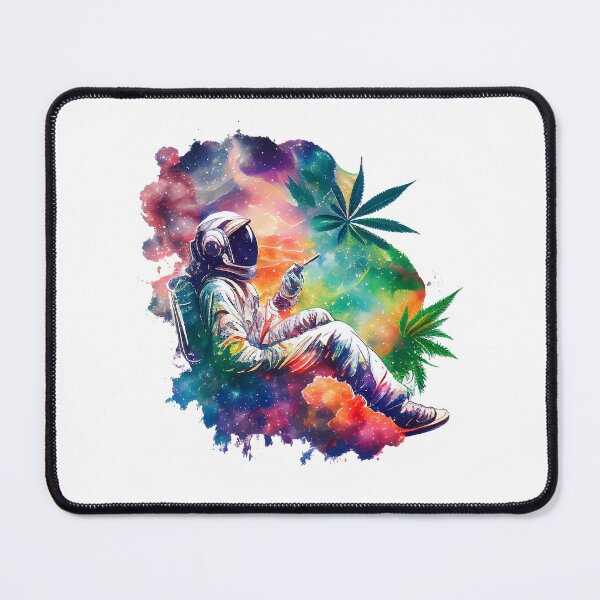Item preview, Astronaut In Cannabis Leaves Universe 4 designed and sold by Made-by-Gus.
