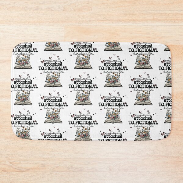 Item preview, Emotionally Attached to Fictional Characters Aesthetic Book Lover Quote designed and sold by LuxeGraphix.