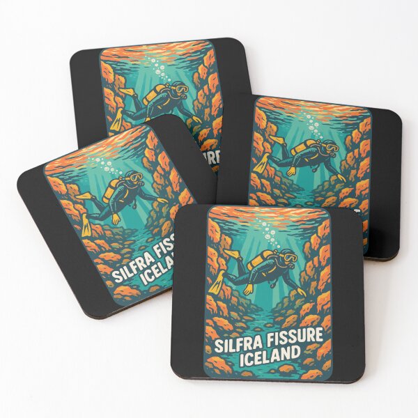 Item preview, Silfra Fissure Iceland Diving Retro designed and sold by TomFrontierArt.