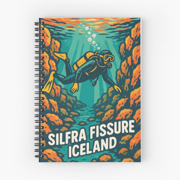 Item preview, Silfra Fissure Iceland Diving Retro designed and sold by TomFrontierArt.