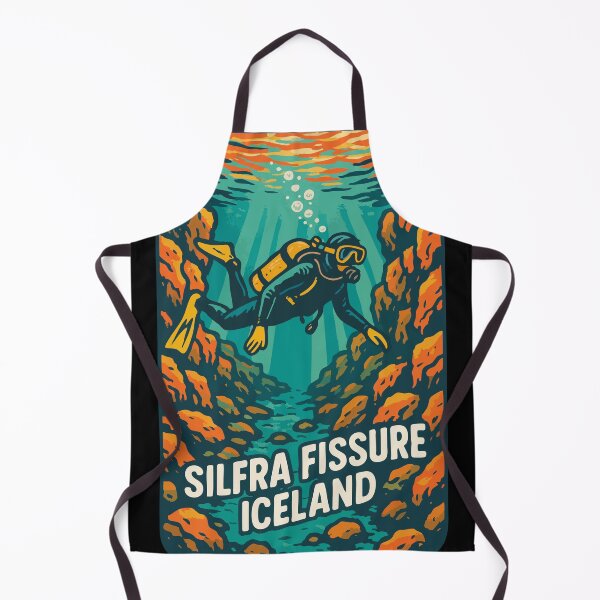 Item preview, Silfra Fissure Iceland Diving Retro designed and sold by TomFrontierArt.