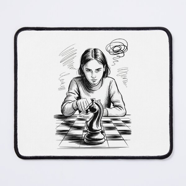 Item preview, Dynamic Female Chess Player Strategy designed and sold by ShadowAndSlate.