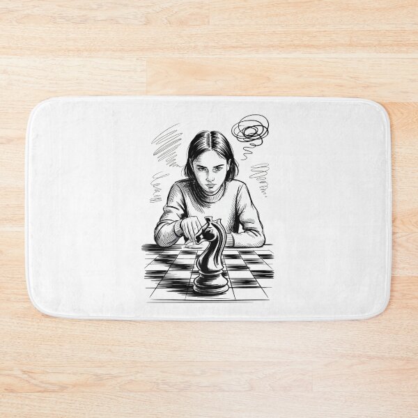 Item preview, Dynamic Female Chess Player Strategy designed and sold by ShadowAndSlate.
