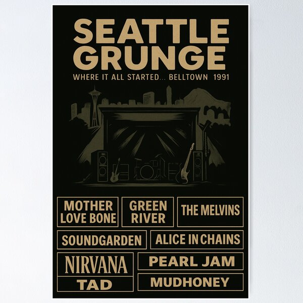 Item preview, Seattle Grunge designed and sold by KinshipThings.