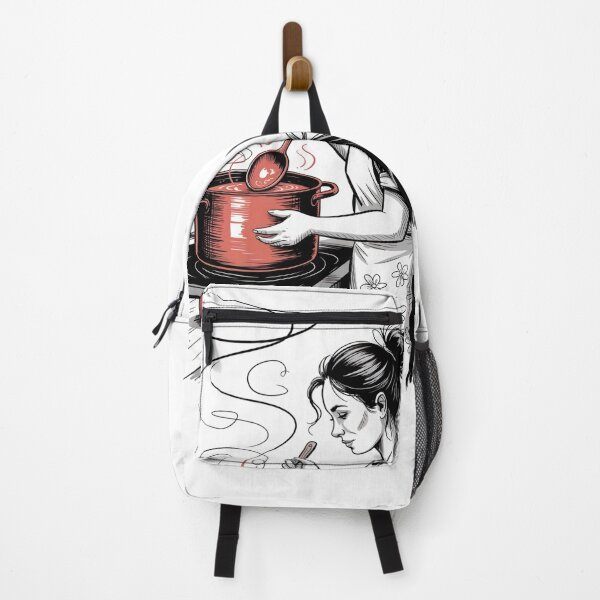 Item preview, Dynamic Female Chef Cooking Dish designed and sold by ShadowAndSlate.