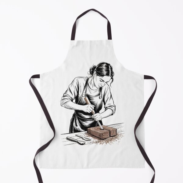 Item preview, Dynamic Female Carpenter Woodworking designed and sold by ShadowAndSlate.