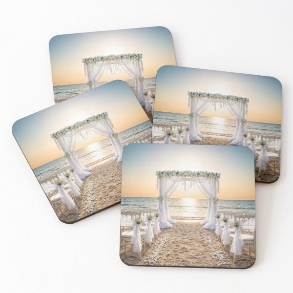 Item preview, Beach Wedding Arch With Sunset Background designed and sold by Maria Dryfhout.