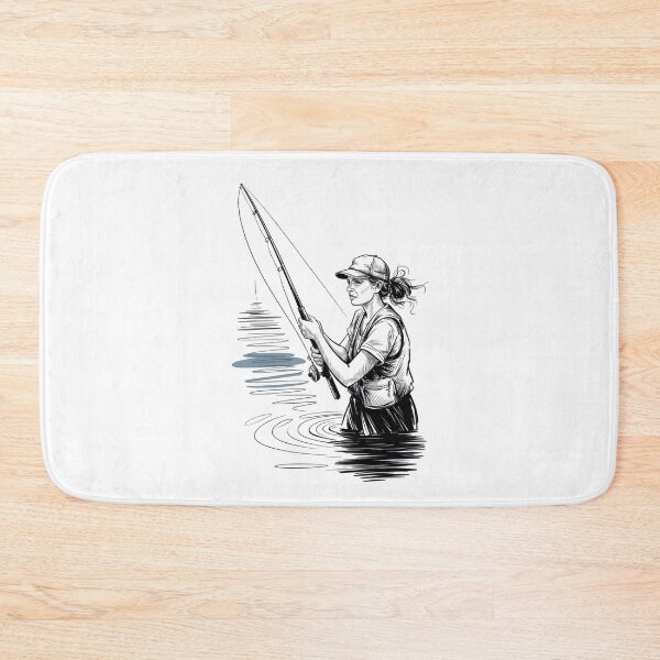 Item preview, Dynamic Female Angler Fishing designed and sold by ShadowAndSlate.