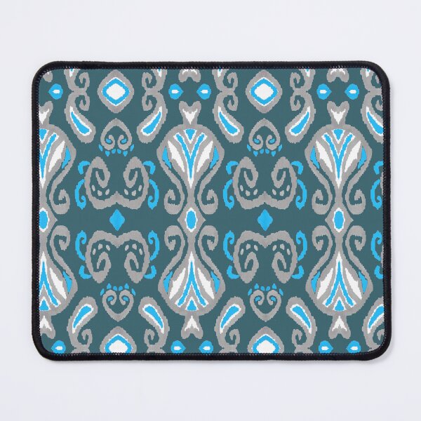 Item preview, Felt tip pen ikat design blue designed and sold by Alessandro Remo Mazzoni Remotextiles.