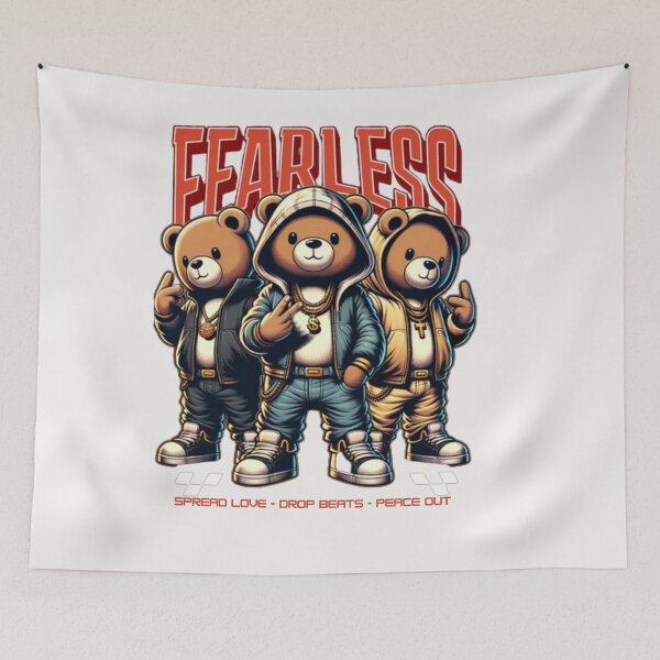 Item preview,  Fearless Teddy Bears: Urban Streetwear Vibes designed and sold by wellie-chic.
