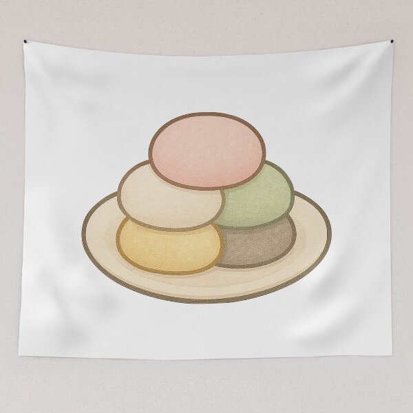 Item preview, Colorful Mochi Stack – Japanese Rice Cake Art designed and sold by Vendeloc.
