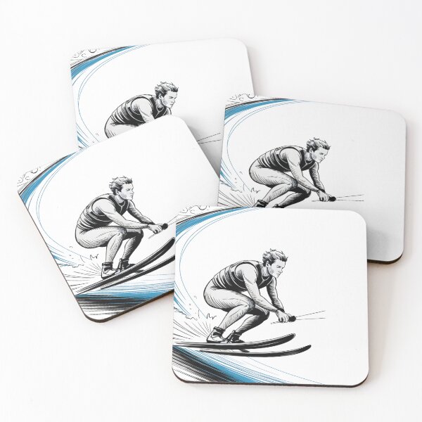 Item preview, Dynamic Male Water Skier Action designed and sold by ShadowAndSlate.