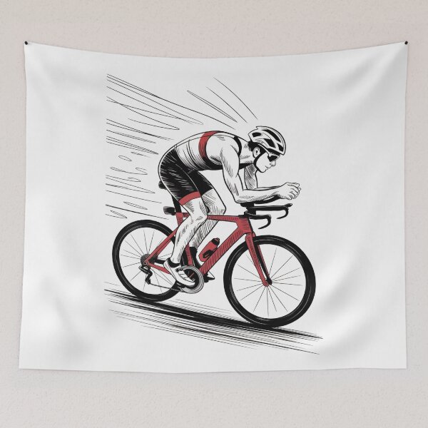 Item preview, Dynamic Male Road Cyclist Racer designed and sold by ShadowAndSlate.