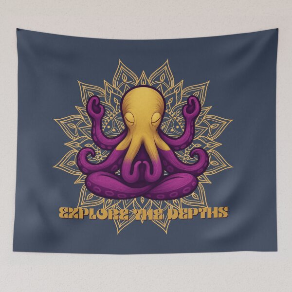 Item preview, Zen Octopus: Mandala Meditation Vibes designed and sold by PinkOctopusArt.